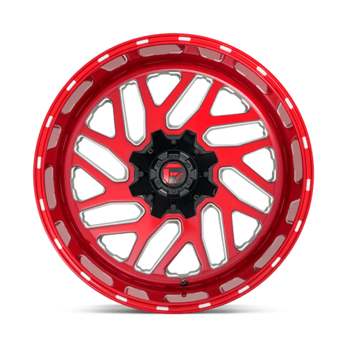 Fuel 1PC D69122002647 D691 22X10 5X4.5/5.0 BRSH-RED-MIL -18MM - Truck Part Superstore