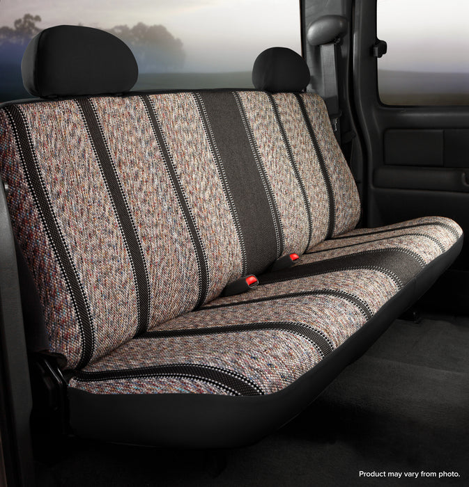 FIA TR42-1 BLACK Wrangler™ Custom Seat Cover; Saddle Blanket; Black; Rear Bench Seat; - Truck Part Superstore