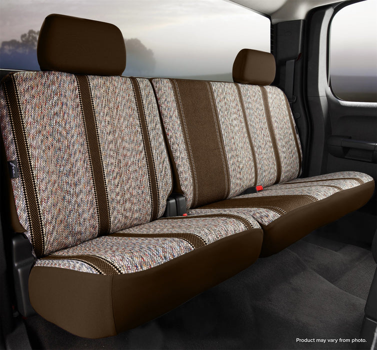 FIA TR48-3 BROWN Wrangler™ Custom Seat Cover; Saddle Blanket; Brown; Split Seat 60/40; - Truck Part Superstore