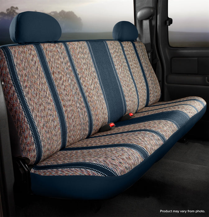 FIA TR49-3 NAVY Wrangler™ Custom Seat Cover; Saddle Blanket; Navy; Bench Seat; Cushion Cut Out; - Truck Part Superstore