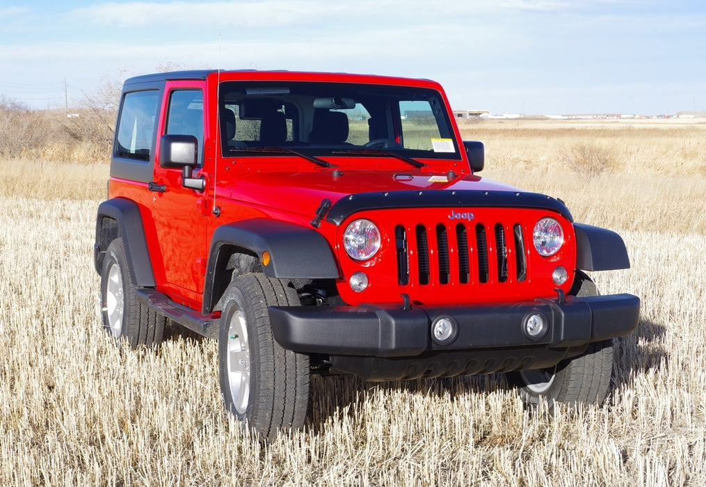 Tough Guard TS7W07 Jeep JK Hood Guard For 07-18 Wrangler JK Black Smooth Tough Guard - Truck Part Superstore