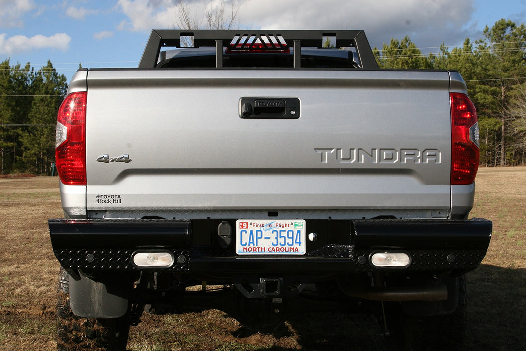 Fab Fours TT07-T1550-1 Black Steel Ranch Rear Bumper; 2 Stage Black Powder Coated; - Truck Part Superstore