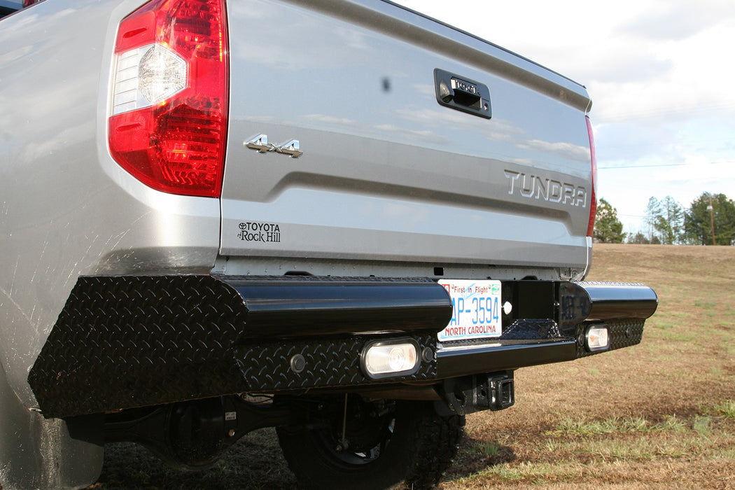 Fab Fours TT07-T1550-1 Black Steel Ranch Rear Bumper; 2 Stage Black Powder Coated; - Truck Part Superstore
