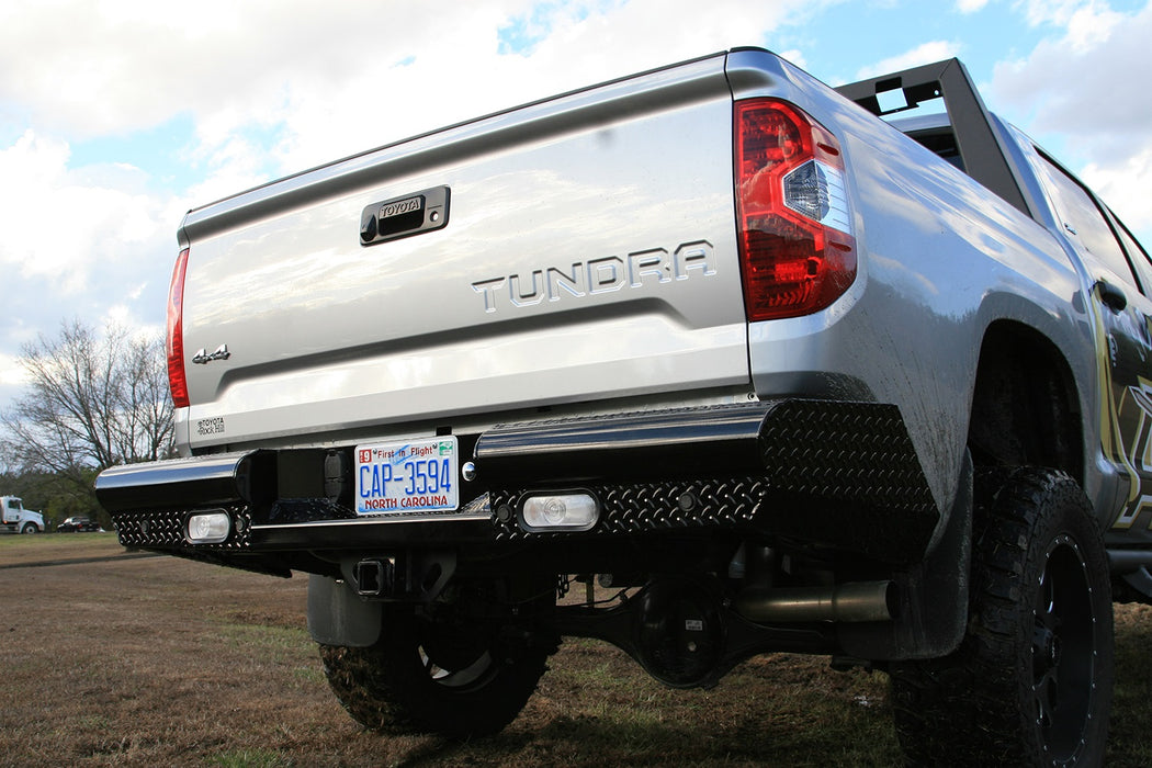 Fab Fours TT14-T2850-1 Black Steel Ranch Rear Bumper; 2 Stage Black Powder Coated; - Truck Part Superstore