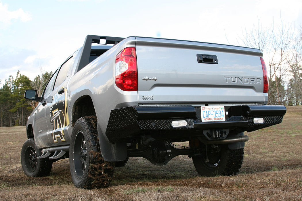 Fab Fours TT14-T2850-1 Black Steel Ranch Rear Bumper; 2 Stage Black Powder Coated; - Truck Part Superstore