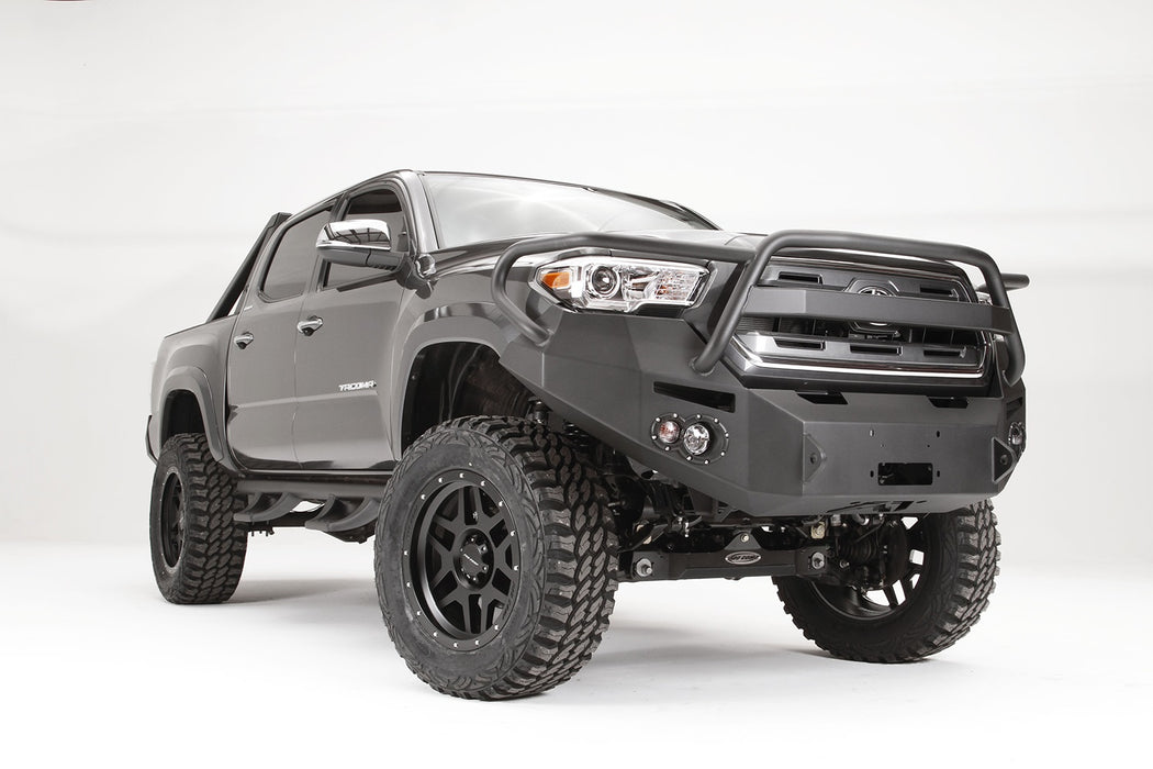 Fab Fours TT16-B3650-B Premium Winch Front Bumper; Uncoated/Paintable; w/Grill Guard; [AWSL]; - Truck Part Superstore