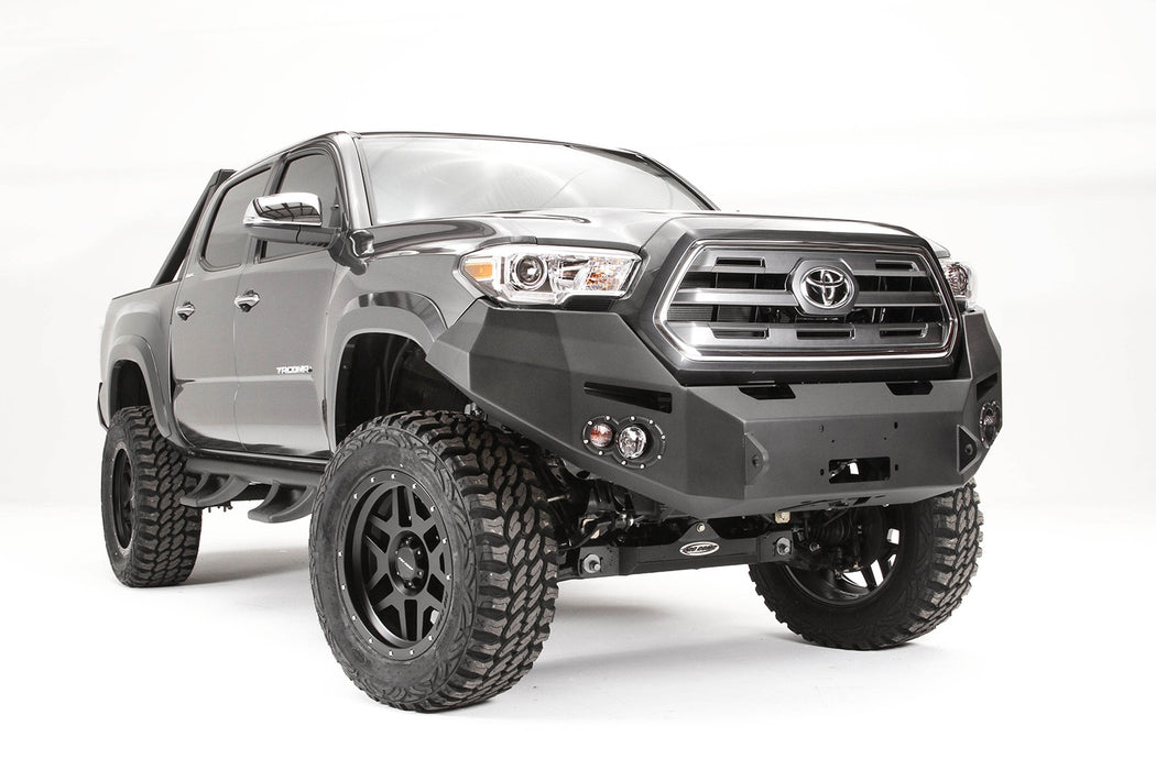 Fab Fours TT16-B3651-1 Premium Winch Front Bumper; 2 Stage Black Powder Coated; w/o Grill Guard; - Truck Part Superstore