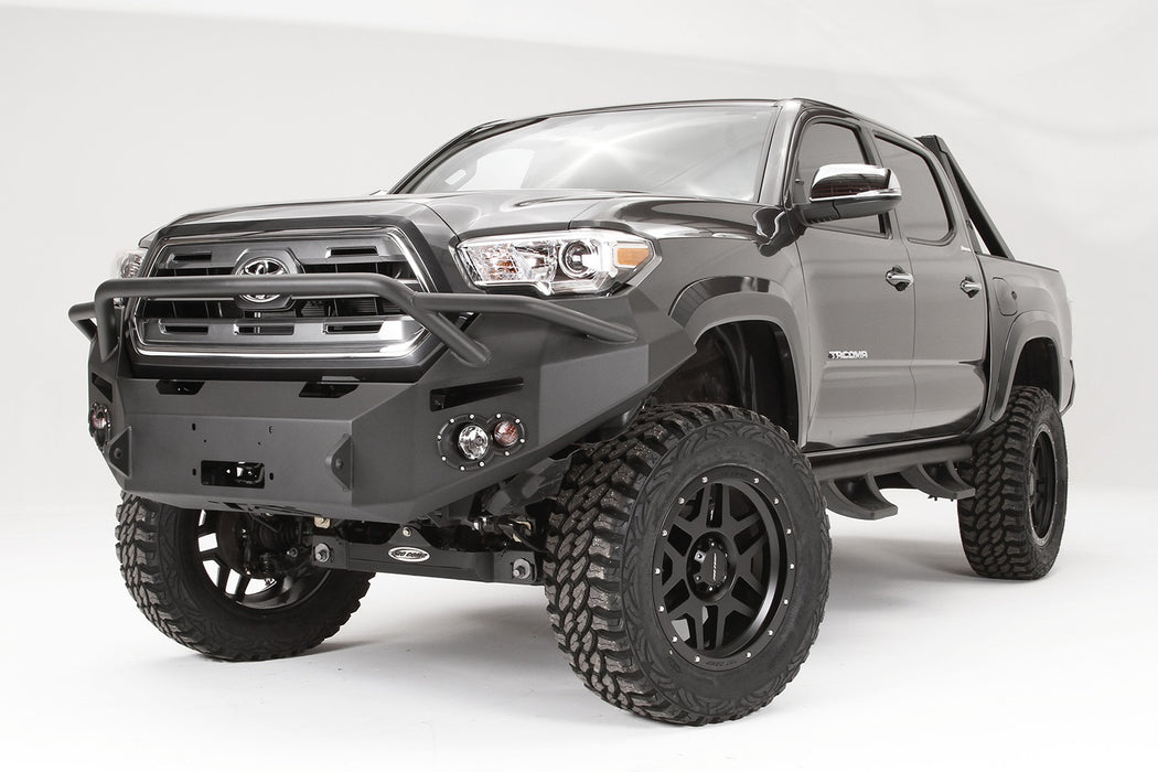 Fab Fours TT16-B3652-B Premium Winch Front Bumper; Uncoated/Paintable; w/PreRunner Grill Guard; [AWSL]; - Truck Part Superstore