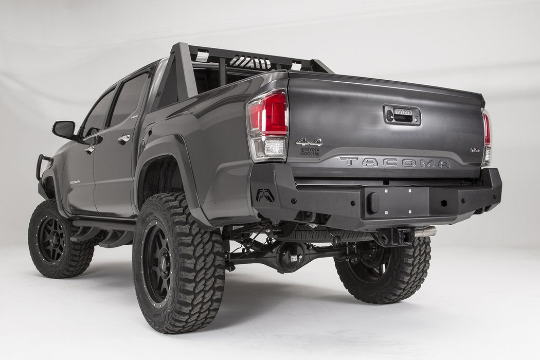 Fab Fours TT16-W3651-1 Premium Rear Bumper; 2 Stage Black Powder Coated; - Truck Part Superstore