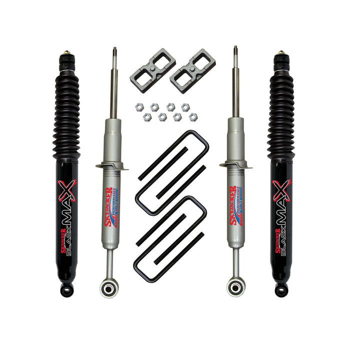 Skyjacker TU730STBB Suspension Lift Kit w/Shock 3 Inch Lift 07-19 Toyota Tundra Incl. Front Struts Rear Lift Blocks Rear U-bolts Rear Black Max Shocks Skyjacker - Truck Part Superstore