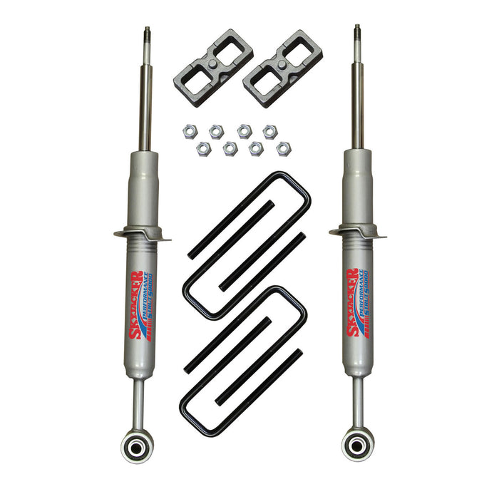 Skyjacker TU730STK Tundra Performance Strut Lift Kit 3 Inch Lift 07-19 Tundra Includes Front Struts Rear Blocks Rear U Bolts Retains Factory Coils Skyjacker - Truck Part Superstore