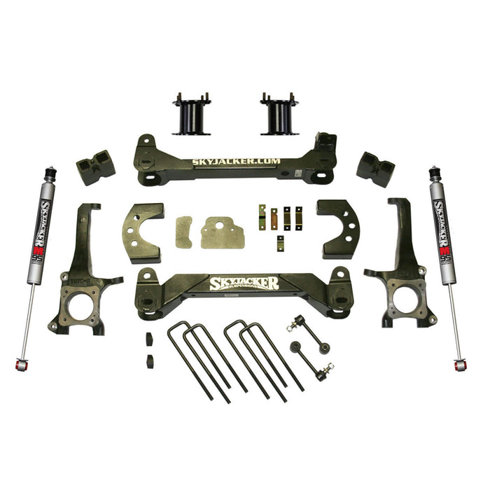 Skyjacker TU745BKM Suspension Lift Kit w/Shock 4.5 Inch Lift 07-19 Toyota Tundra Incl. Front Strut Spacers Rear Block Kit And Monotube 9500 Shocks Skyjacker - Truck Part Superstore