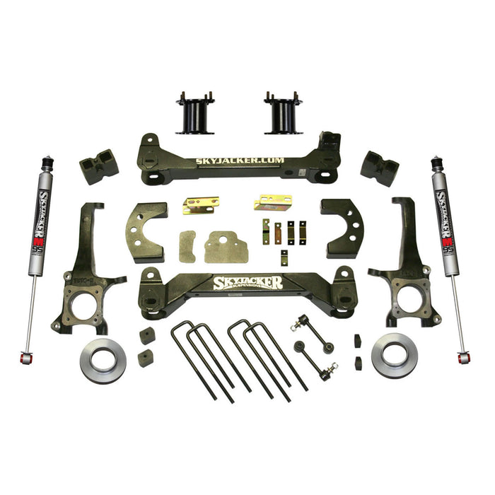Skyjacker TU760BKM Suspension Lift Kit w/Shock 6 Inch Lift 07-19 Toyota Tundra Incl. Front Strut Spacers Rear Block Kit And Monotube 9500 Shocks Skyjacker - Truck Part Superstore