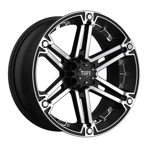 Tuff 2090T01105D47F78C TUT01 20X9 5X4.5/5.0 F-BLK MACH-FC 10MM - Truck Part Superstore