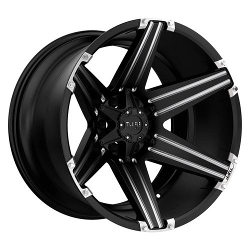 Tuff 2210T12-25D50M87 TUT12 22X10 5X135/5.5 S-BLK MILLED -25MM - Truck Part Superstore