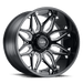 Tuff 2212T3B-58180B25 TUT3B 22X12 8X180 G-BLK MILL -45MM - Truck Part Superstore