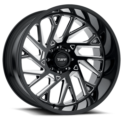 Tuff 2012T4B-58180B25R TUT4B 20X12 8X180 G-BLK MILL -45MM - Truck Part Superstore