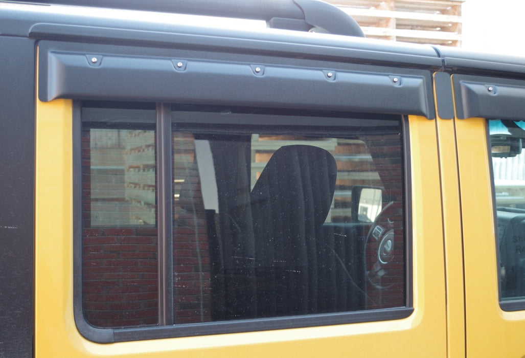 Tough Guard TV7W07-4 Jeep JK Window Visors For 07-18 Wrangler JK 4 Door Pair Tough Guard - Truck Part Superstore