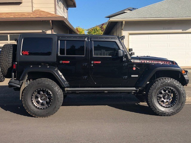 Tough Guard TV7W07-4 Jeep JK Window Visors For 07-18 Wrangler JK 4 Door Pair Tough Guard - Truck Part Superstore