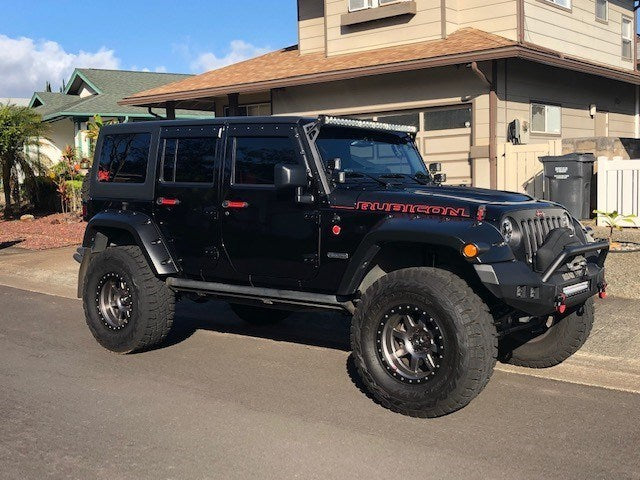 Tough Guard TV7W07-4 Jeep JK Window Visors For 07-18 Wrangler JK 4 Door Pair Tough Guard - Truck Part Superstore