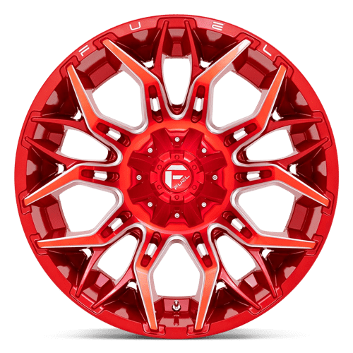 Fuel 1PC D77122202647 D771 22X12 5X4.5/5.0 GL-RED-MILL -44MM - Truck Part Superstore