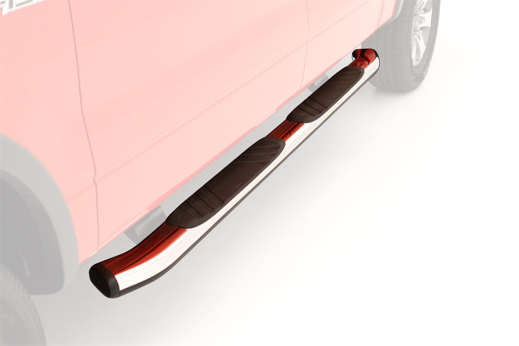 Lund 22858038 5 Inch Oval Bent Nerf Bar; Incl. Brackets; 80 in.; Chrome; - Truck Part Superstore