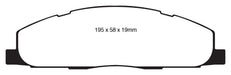 EBC Brakes UD1400 Ultimax OEM Replacement Brake Pads; FMSI Pad No. D1400; - Truck Part Superstore