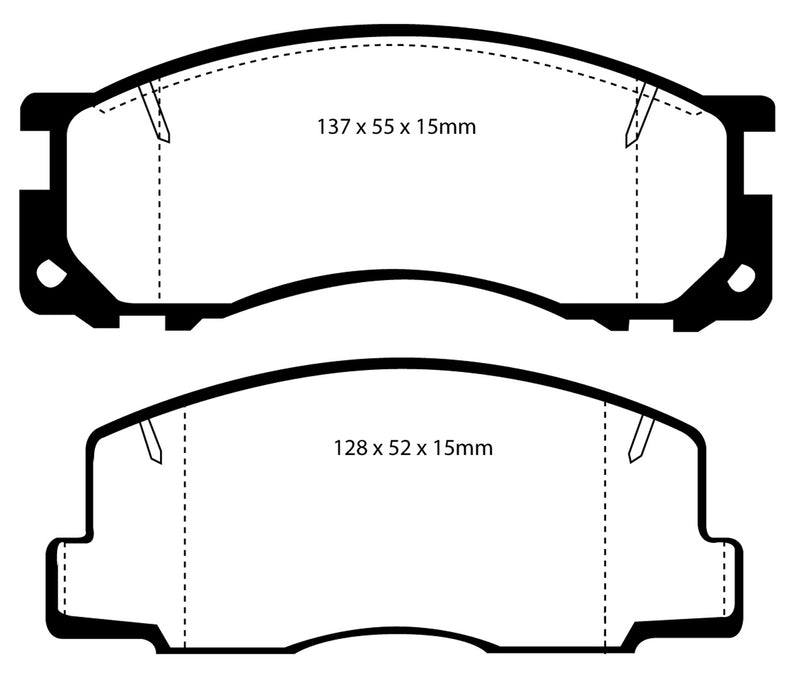 EBC Brakes UD500 Ultimax OEM Replacement Brake Pads; FMSI Pad No. D500; - Truck Part Superstore