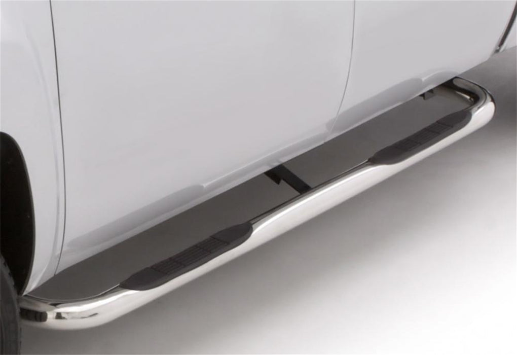 Lund 22690907 3 Inch Round Bent Nerf Bar; Incl. Brackets; Stainless Steel; - Truck Part Superstore