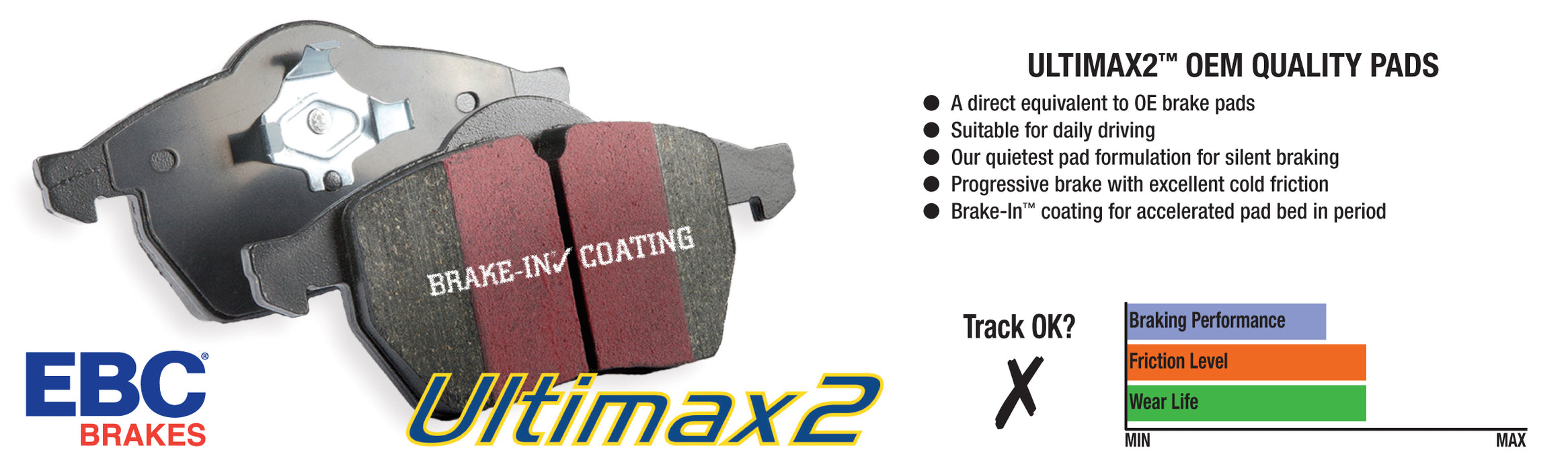 EBC Brakes UD785 Ultimax OEM Replacement Brake Pads - Truck Part Superstore