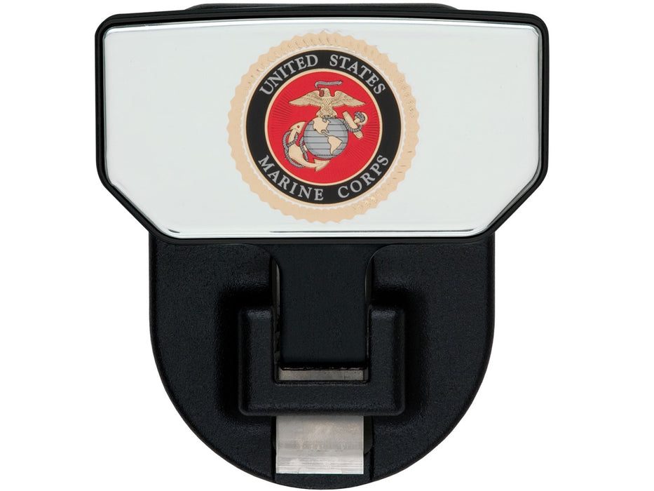 Carr 183142 HD Universal Hitch Step; Fits 2 in. Receiver; Black; U.S. Marines; Single - Truck Part Superstore