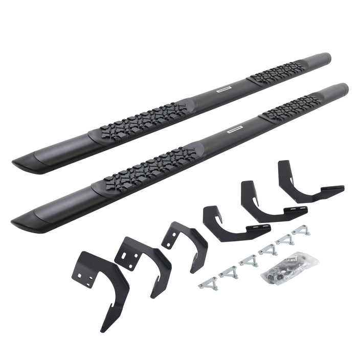 Go Rhino V3429980T V-Series V3 Aluminum Side Steps and Mounting Brackets Kit - Textured Black - Truck Part Superstore
