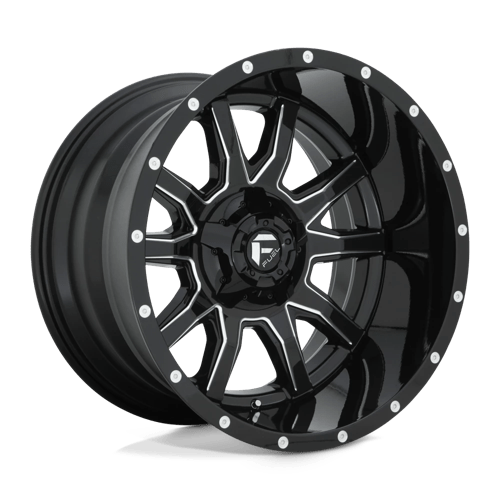Fuel 1PC D62720207047 D627 20X12 5X5.5/150 GL-BLK-MIL -43MM - Truck Part Superstore