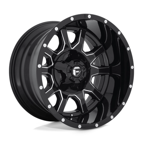 Fuel 1PC D62720201747 D627 20X12 8X170 GL-BLK-MIL -43MM - Truck Part Superstore