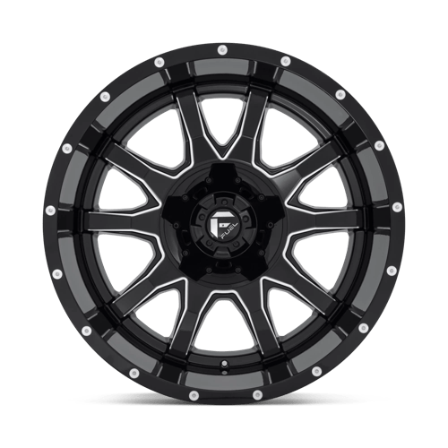 Fuel 1PC D62722201747 D627 22X12 8X170 GL-BLK-MIL -43MM - Truck Part Superstore