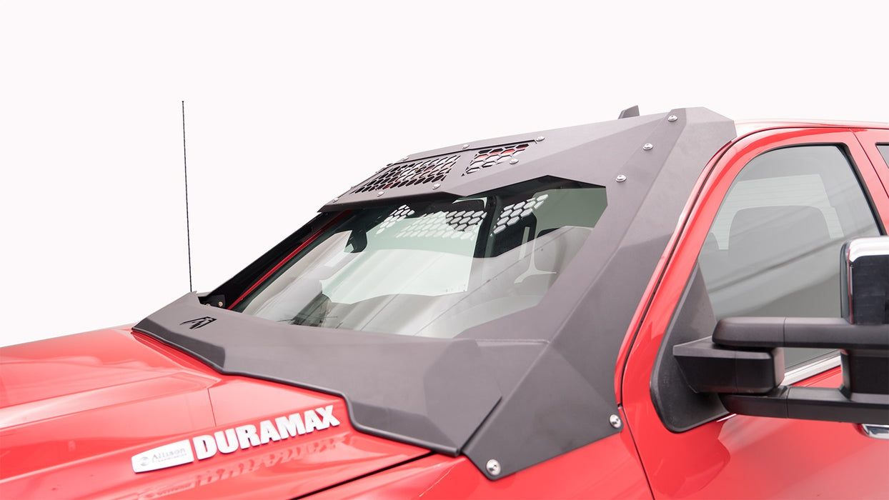 Fab Fours VC3100-1 ViCowl; 2 Stage Black Powder Coated; Combines Roof Visor And Cowl; - Truck Part Superstore