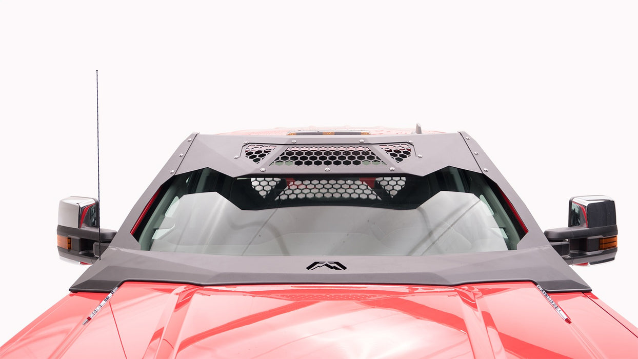 Fab Fours VC3100-1 ViCowl; 2 Stage Black Powder Coated; Combines Roof Visor And Cowl; - Truck Part Superstore