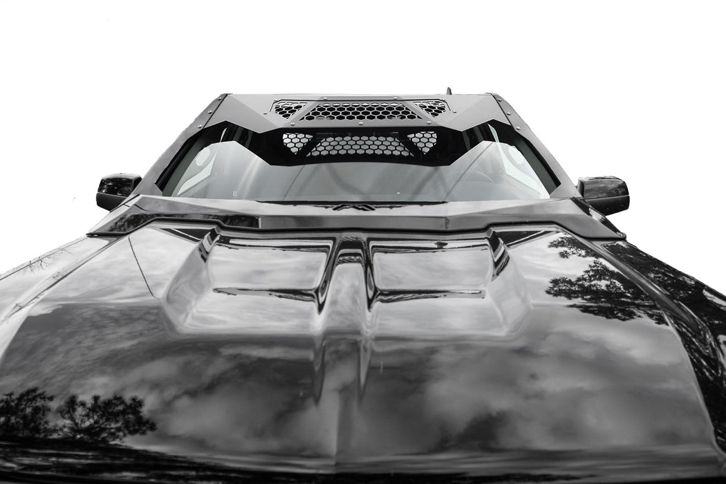 Fab Fours VC3800-1 ViCowl; 2 Stage Black Powder Coated; Combines Roof Visor And Cowl; - Truck Part Superstore