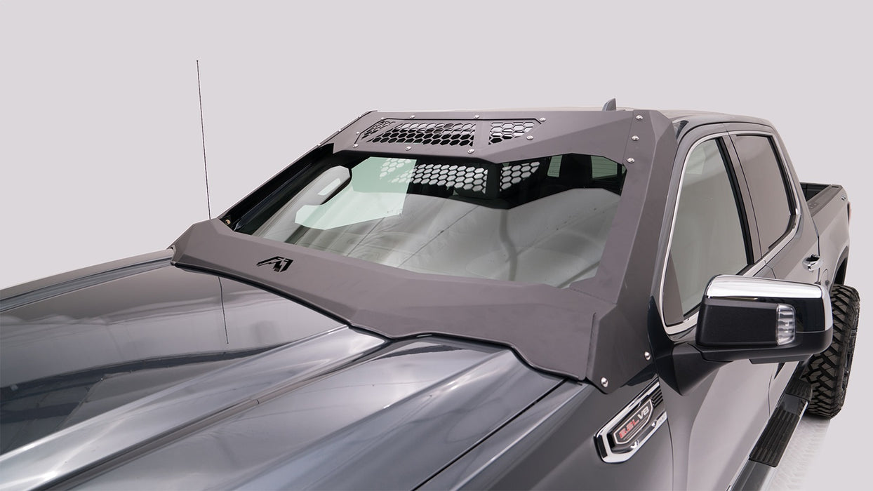 Fab Fours VC3900-1 ViCowl; 2 Stage Black Powder Coated; Combines Roof Visor And Cowl; - Truck Part Superstore