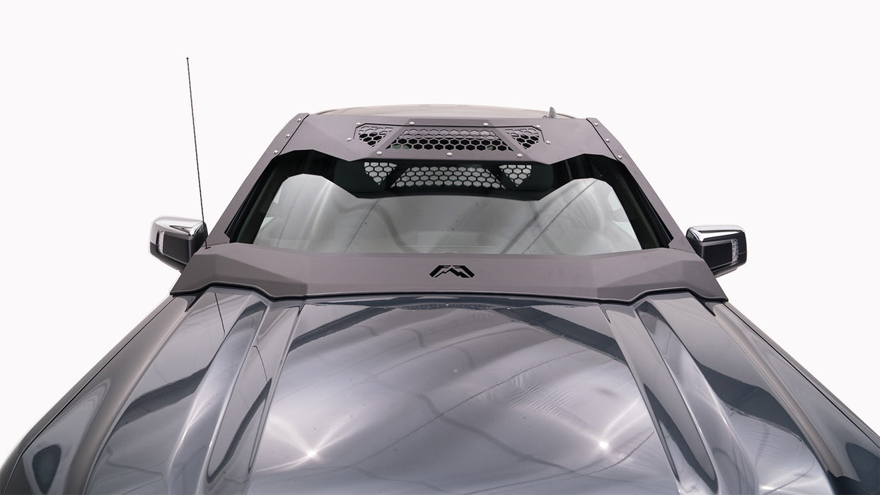 Fab Fours VC3900-B ViCowl; Uncoated/Paintable; Combines Roof Visor And Cowl; - Truck Part Superstore
