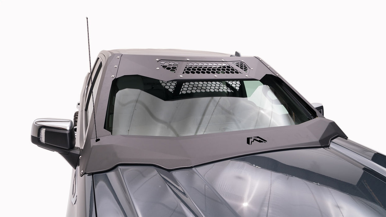 Fab Fours VC3900-1 ViCowl; 2 Stage Black Powder Coated; Combines Roof Visor And Cowl; - Truck Part Superstore
