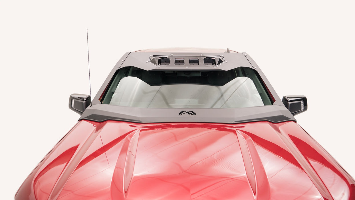 Fab Fours VC4000-1 ViCowl; 2 Stage Black Powder Coated; Combines Roof Visor And Cowl; - Truck Part Superstore