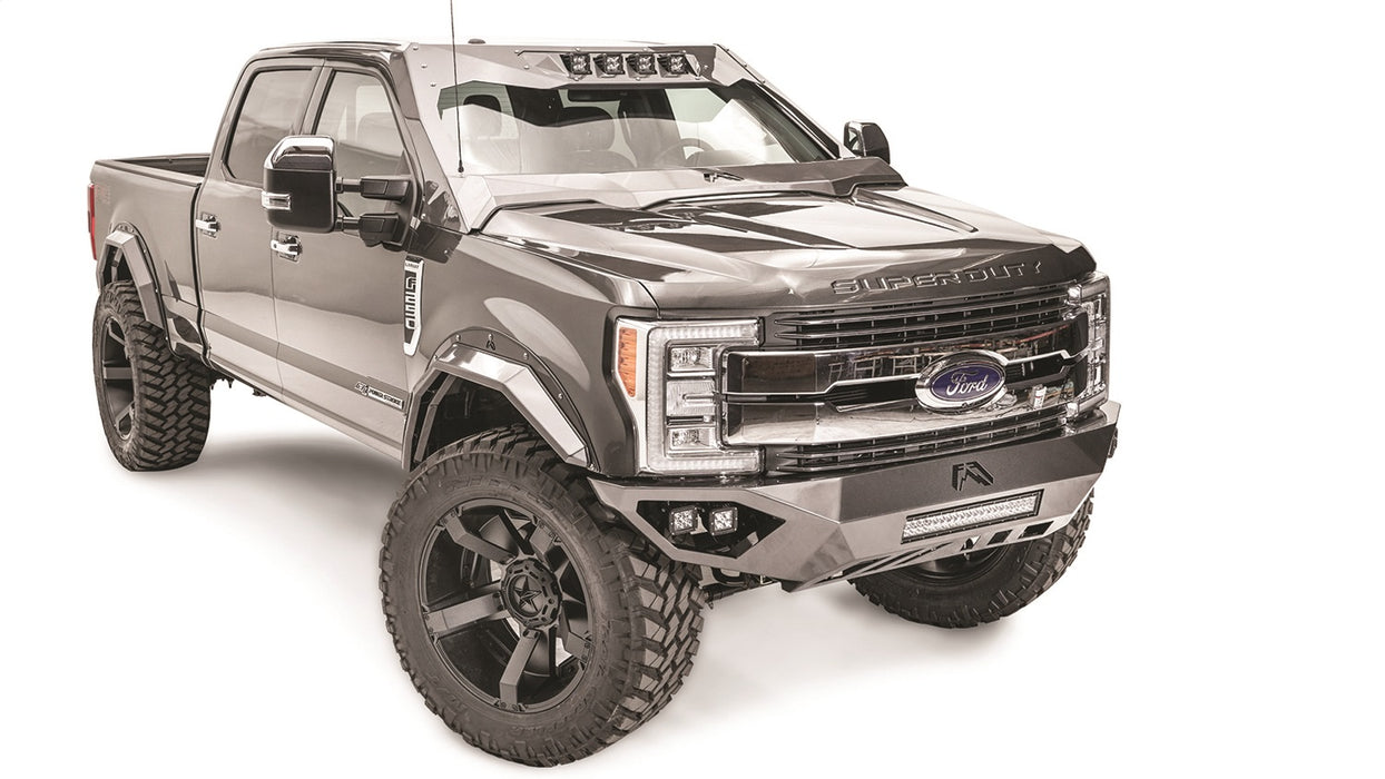 Fab Fours VC4100-1 ViCowl; 2 Stage Black Powder Coated; Combines Roof Visor And Cowl; - Truck Part Superstore