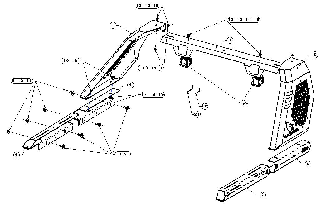Black Horse Off Road VIRB02B Black Steel Modular - Truck Part Superstore