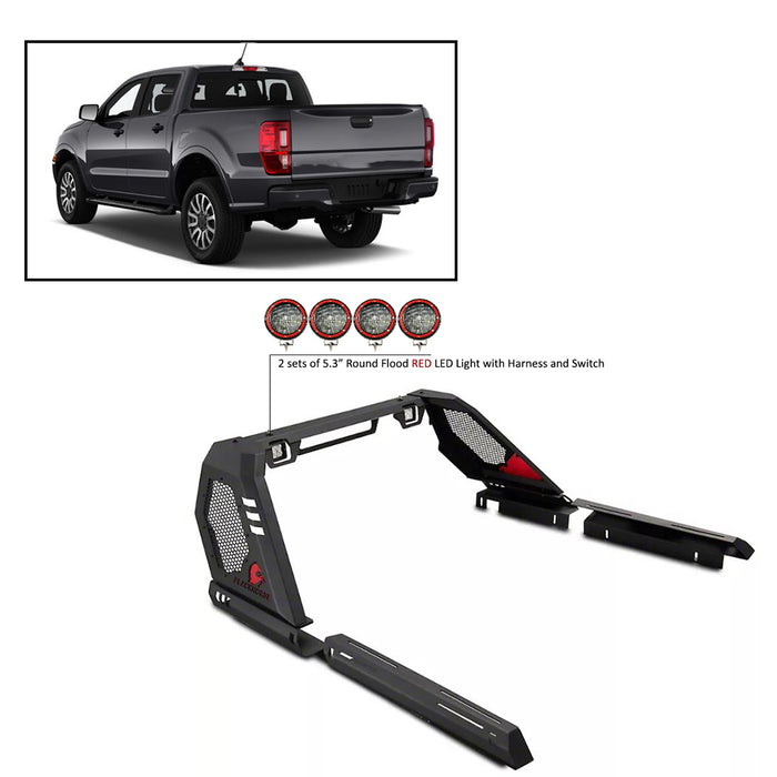 Black Horse Off Road VIRB08B-PLFR Black Steel Modular - Truck Part Superstore
