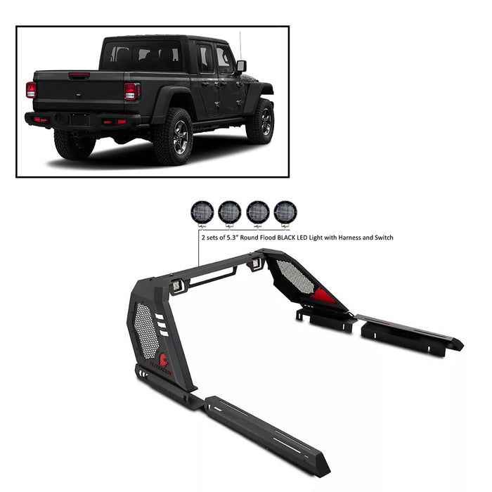 Black Horse Off Road VIRB09B-PLFB Black Steel Modular - Truck Part Superstore