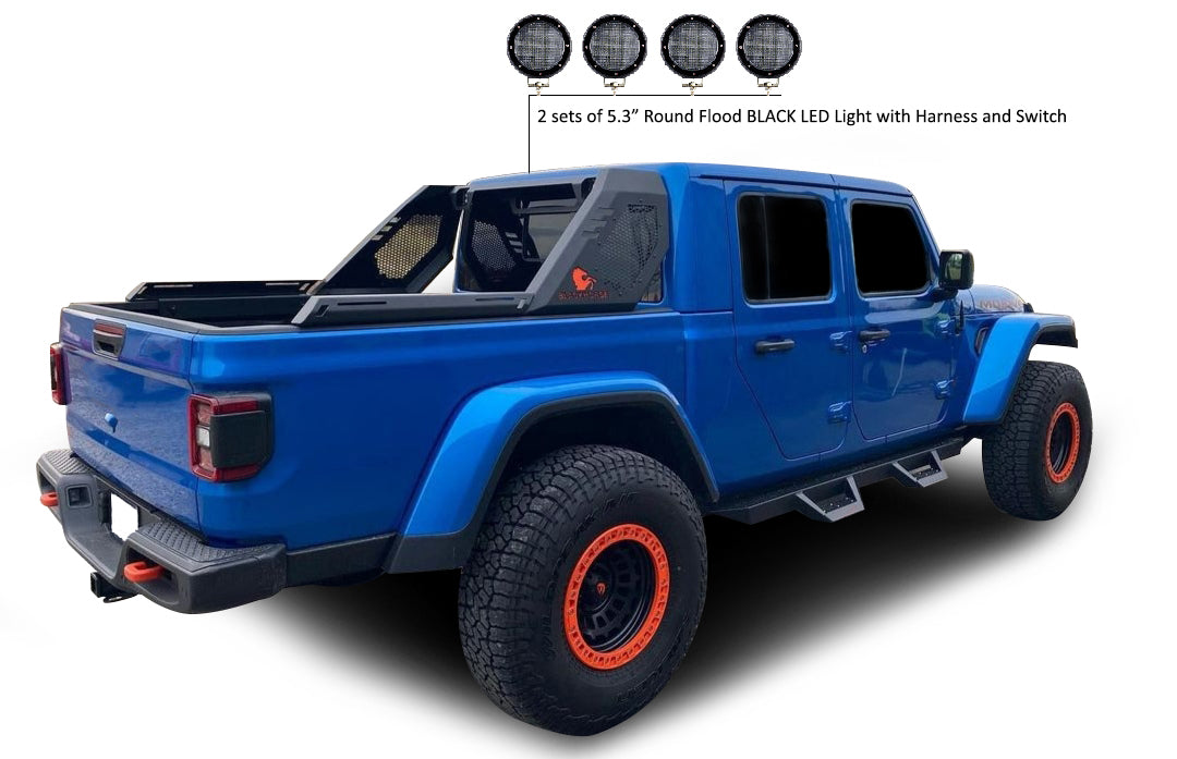 Black Horse Off Road VIRB09B-PLFB Black Steel Modular - Truck Part Superstore