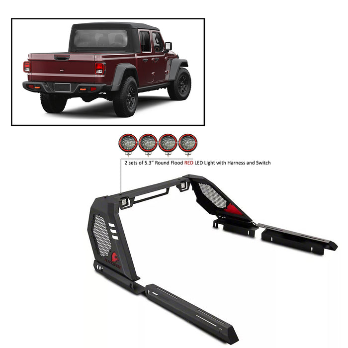 Black Horse Off Road VIRB09B-PLFR Black Steel Modular - Truck Part Superstore