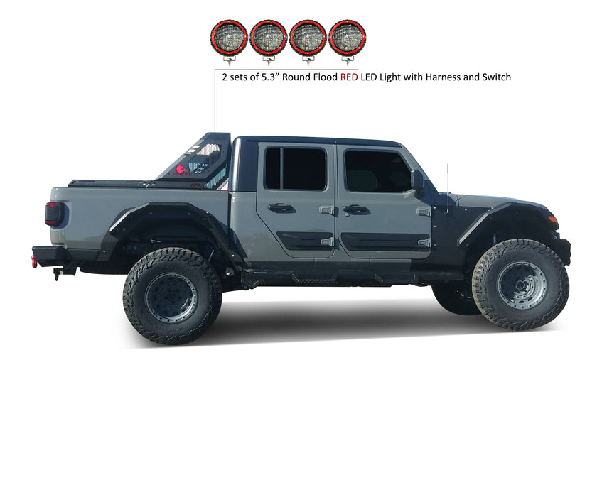 Black Horse Off Road VIRB09B-PLFR Black Steel Modular - Truck Part Superstore