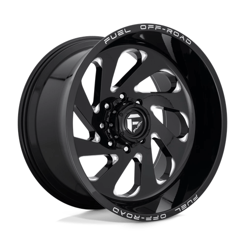 Fuel 1PC D63722201847 D637 22X12 8X180 GL-BLK-MIL -44MM - Truck Part Superstore